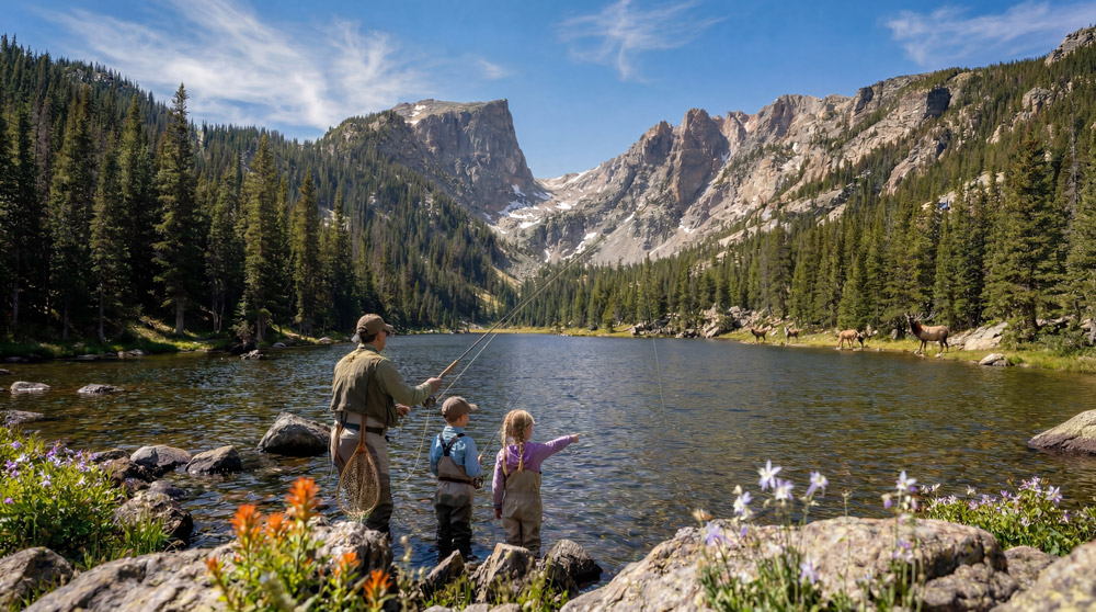 Family fishing